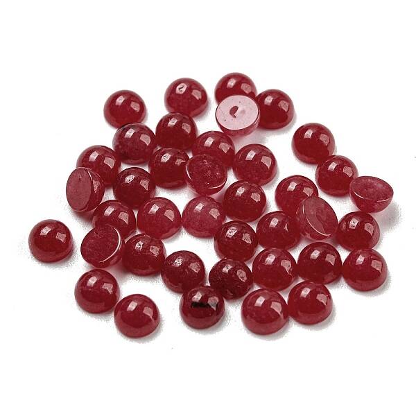 Natural White Jade Dyed Cabochons