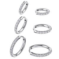 ENVYOU CZ Surgical Steel Huggie Hoop Earrings Jewelry,Hypoallergenic Gold-Plated Surgical Steel Earrings Set,Small Hoope Qrri...