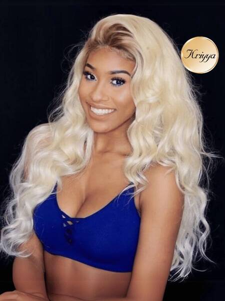 UNice Kriyya Full Lace Pre-Plucked Blonde Wig with Dark Roots