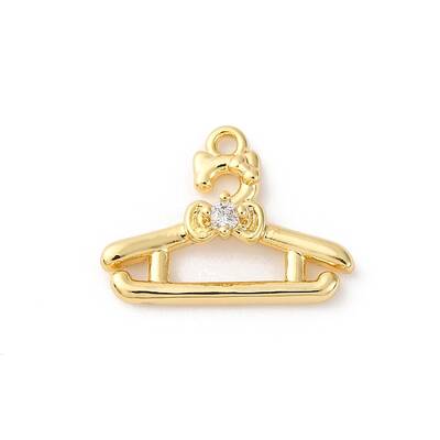 Brass Pave Clear Cubic Zirconia Pendants