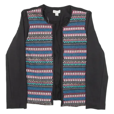 MONSOON Jacket Black Viscose Womens UK 14