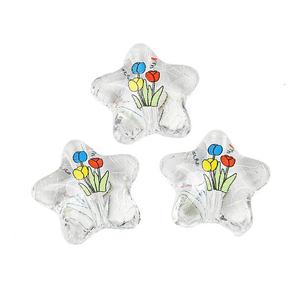 Transparent Printed Acrylic Beads