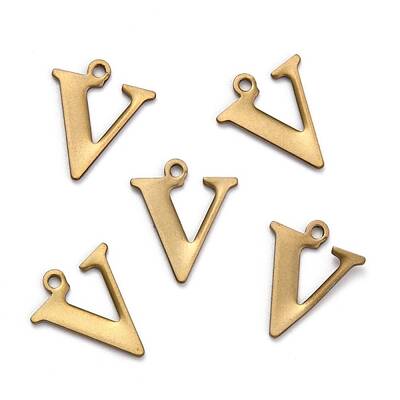 304 Stainless Steel Alphabet Charms