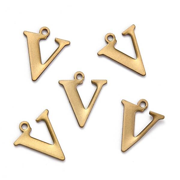 304 Stainless Steel Alphabet Charms