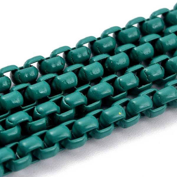 Eco-friendly Spray Painted Handmade Brass Box Chains