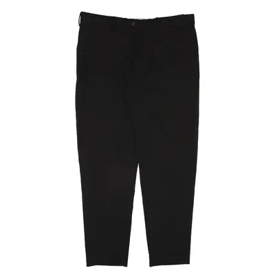 ZARA Trousers Black Regular Tapered Womens W34 L28