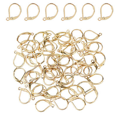 60Pcs 304 Stainless Steel Leverback Earrings Findings