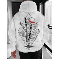 One Piece Sword Hoodie, Minimalist Manga-Inspired, Iconic Straw Hat Design, Perfect for Anime Enthusiasts, Unisex hoodie Clas...