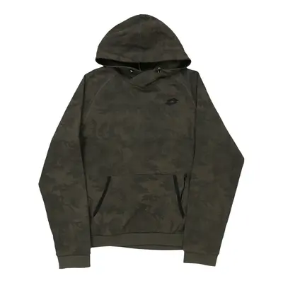 Lotto Camo Hoodie - Small Khaki Cotton Blend