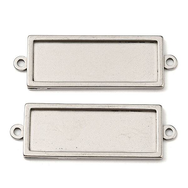 Non-Tarnish 201 Stainless Steel Cabochon Connector Settings
