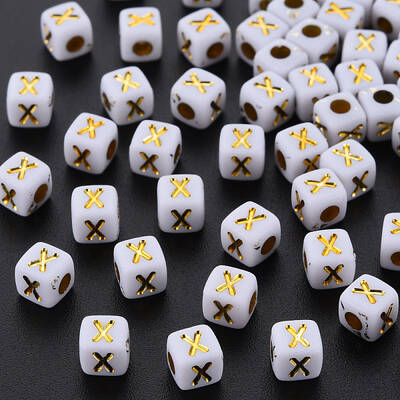 Opaque White Acrylic Beads