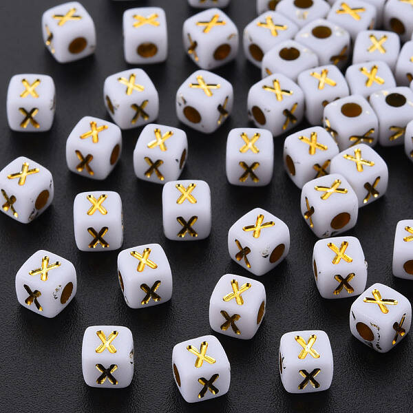 Opaque White Acrylic Beads