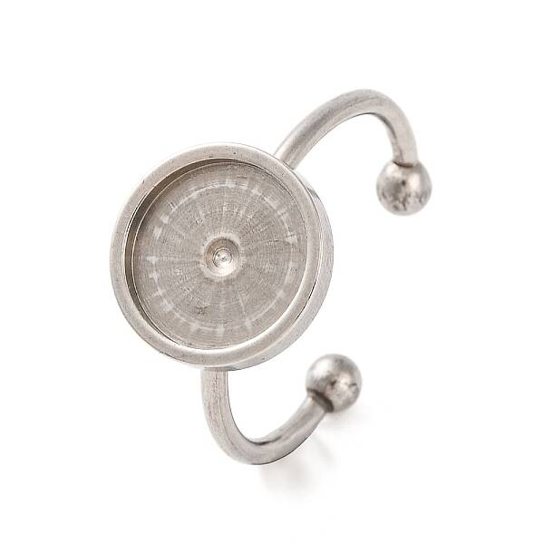 Non-Tarnish 304 Stainless Steel Open Cuff Ring Components