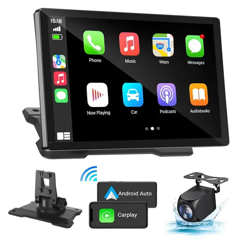 【Pierden】2025 Newest 7-Inch IPS Touchscreen Car Stereo with Wired/Wireless AC/AA Support carplay for  Vehicles