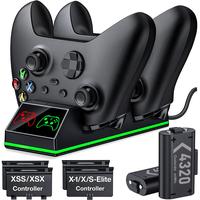 Controller Charger Station with 2x4320mWh Rechargeable Battery Pack for Xbox Series X/S Controller, Charging Dock for Xbox Co...