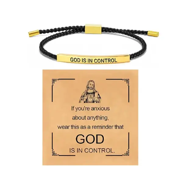Inspire Bracelet GOD IS IN CONTROL/W.W.J.D - Elegant Design with Unique Patterns and Letters