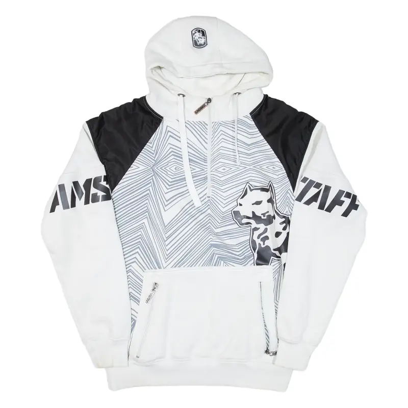 AMSTAFF Mens White Hoodie L