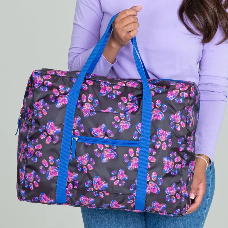 Adventure Awaits Packable Large Duffel Bag - Garden of Paws