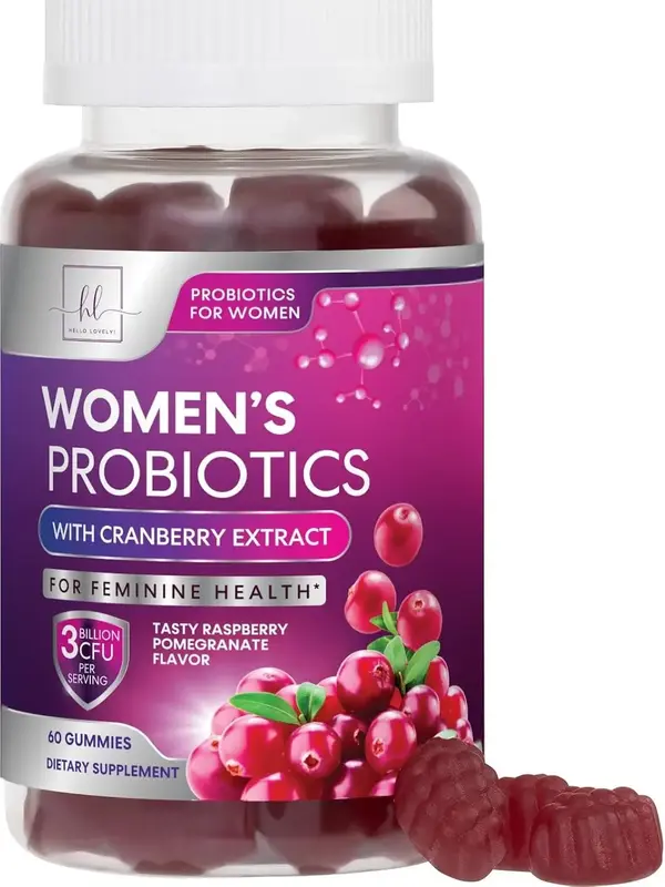 Probiotics for Women Gummies with Cranberry - 6 Premium Strains for PH Balance, Digestive Health, Vaginal & Immune Support, 3...