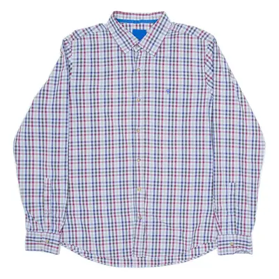 JOOP Slim Fit Mens Shirt Blue Check Long Sleeve L