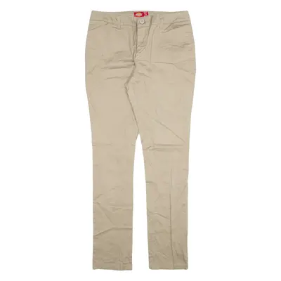 DICKIES Womens Trousers Beige Slim Skinny W30 L31