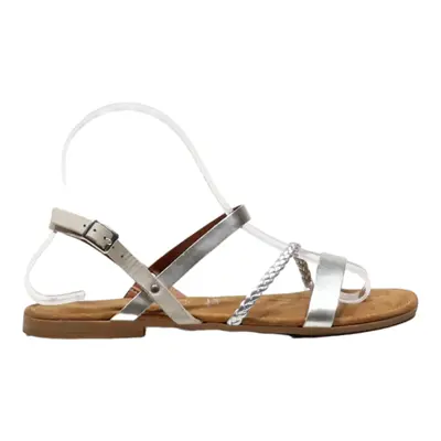 TAMARIS Strappy Sandals Silver Synthetic Womens UK 5