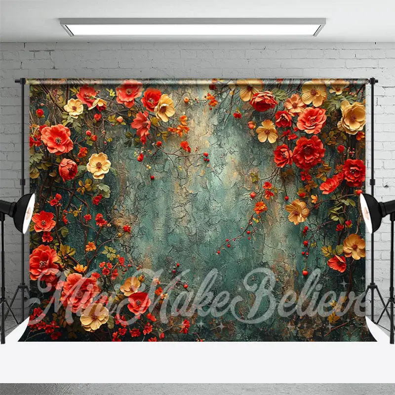 Abstract Texture Wall Flowers Photography Backdrop - Aperturee