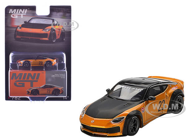 Nissan Fairlady Z #23 LB-NATION WORKS LB Gold Metallic with Matt Black Hood and Black Top Limited Edition 1/64 Diecast Mode...