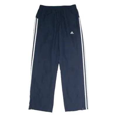 ADIDAS Mens Track Pants Blue Wide-Leg S W30 L30