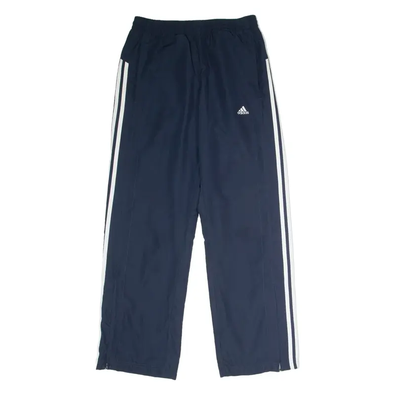 ADIDAS Mens Track Pants Blue Wide-Leg S W30 L30