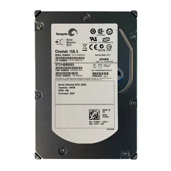 TN937 Dell 147GB 3Gb/s SAS 15000 3.5-inch 16MB Hard Drive
