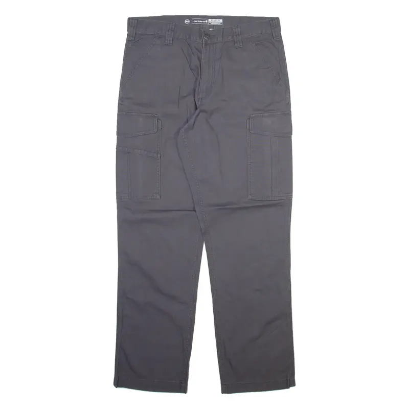 CARHARTT Cargo Mens Trousers Grey Relaxed Straight W34 L30