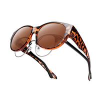 Fit Over Glasses Polarized Sunglasses for Women and Men - 100% UV400 Protection, Oversized Cat Eye Design