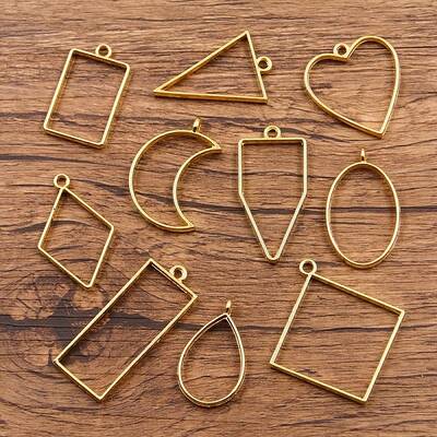 Zinc Alloy Open Back Bezel Pendants