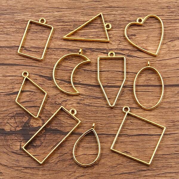 Zinc Alloy Open Back Bezel Pendants