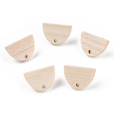 Ash Wood Stud Earring Findings
