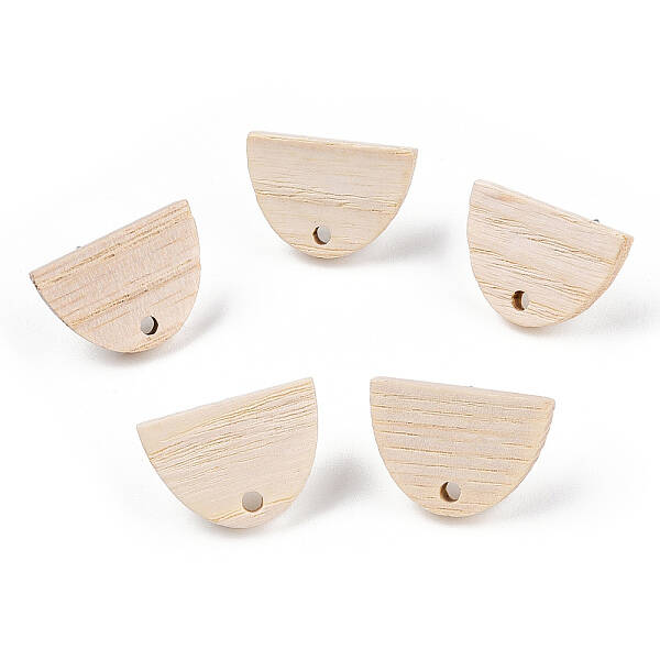 Ash Wood Stud Earring Findings