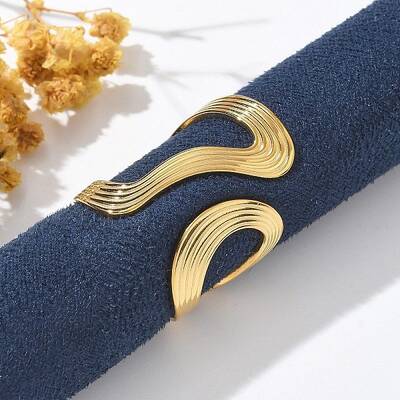 304 Stainless Steel Open Cuff Rings for Women