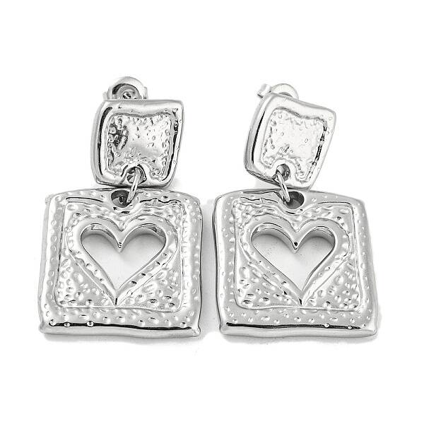 Tarnish Resistant 304 Stainless Steel Dangle Stud Earrings