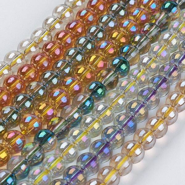 Electroplate Glass Beads Strands