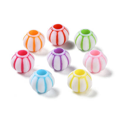 Opaque Acrylic European Beads