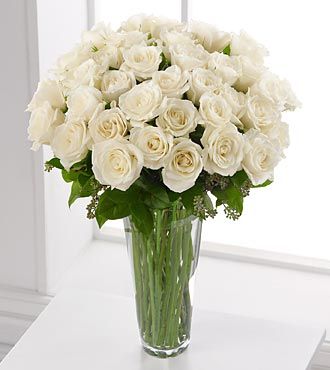 FTD White Rose Bouquet - 36 Stems