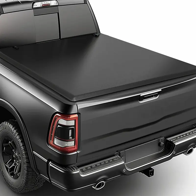 YITAMOTOR® 5.7FT 4-Fold Soft Truck Bed Tonneau Cover For 2009-2025 Dodge Ram 1500 Waterproof