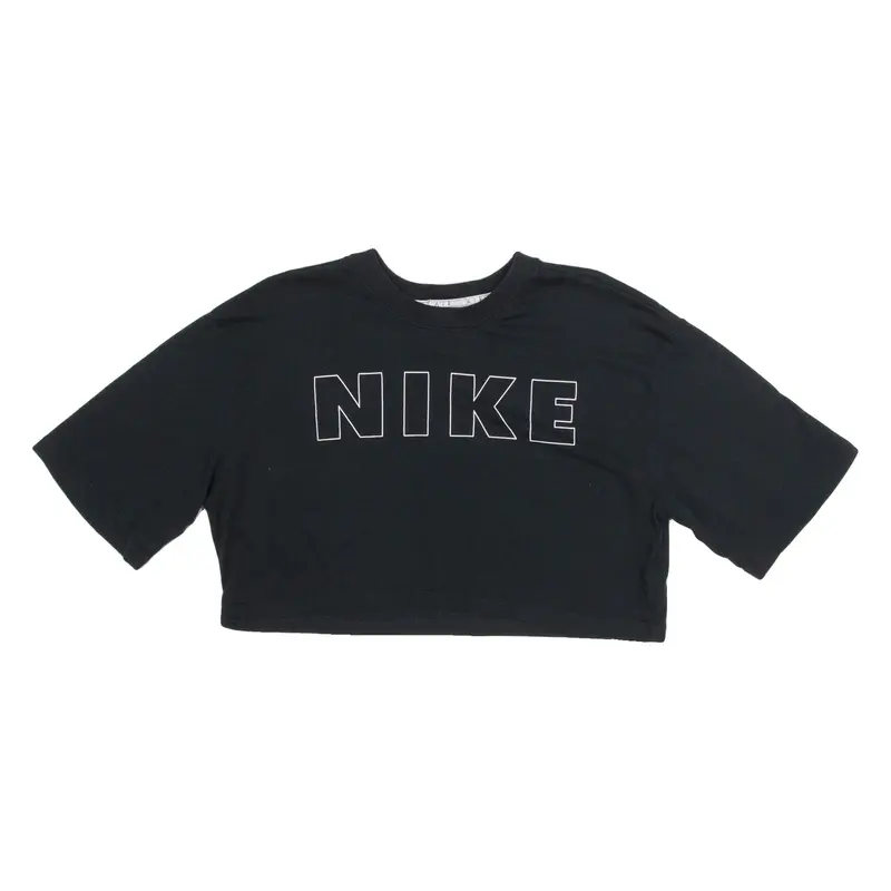 NIKE Crop Womens T-Shirt Black M