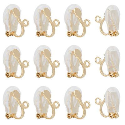 20Pcs Brass Clip-on Earring Findings
