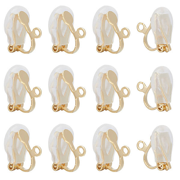 20Pcs Brass Clip-on Earring Findings