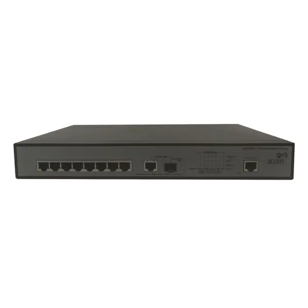 3Com 3CRDSF9PWR-UK | OfficeConnect Managed Fast Ethernet PoE Switch 1 x SFP (mini-GBIC) Shared 1 x 10/100/1000Base-T, 8 x 10/...