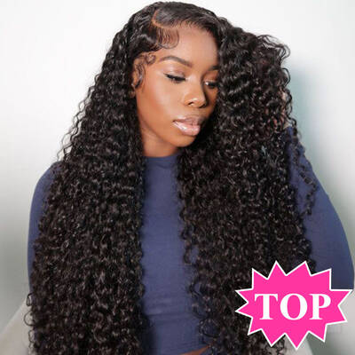 Deep Wave Wear Go Wig HD Lace Front 180% Density Glueless Wig /
