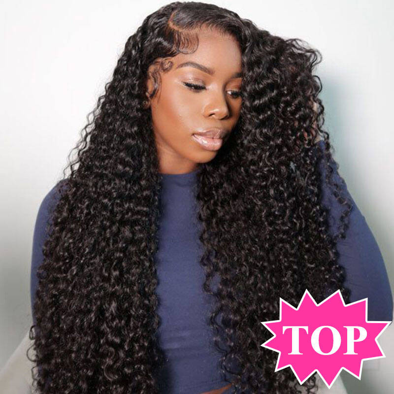 Deep Wave Wear Go Wig HD Lace Front 180% Density Glueless Wig /