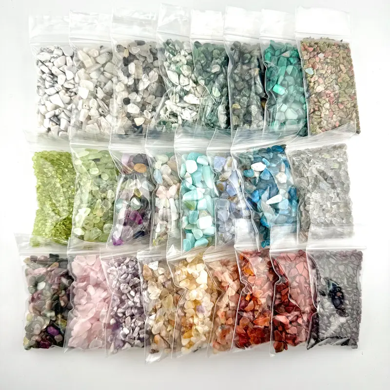 Moon Mountain Gems - 25pc Natural Stone Chip Set - Mini Crystal Chips